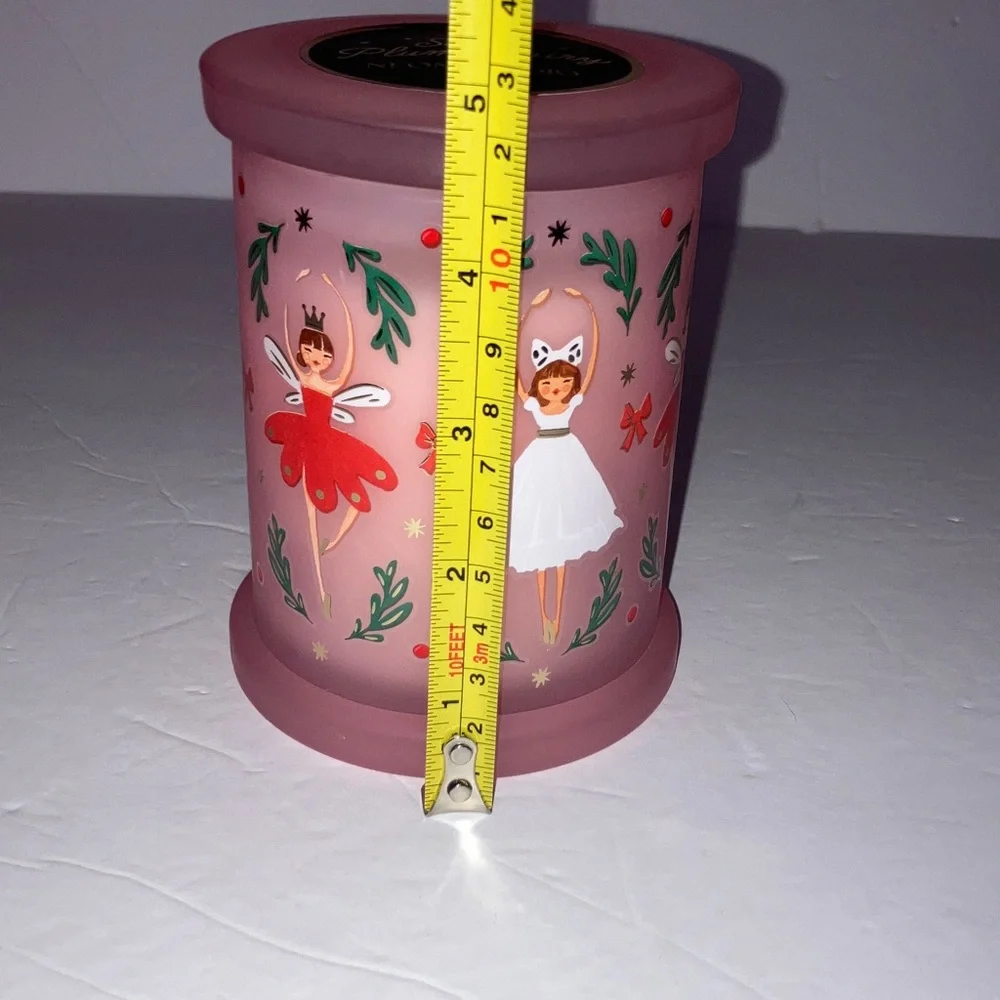 Sugar‎ Plum Fairy and Ballerina Candle in Glass Holder with Lid 3x5
